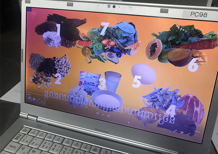 ジャパンハート カンボジア 海外大学院との連携:栄養啓発で待ち時間を有効活用。