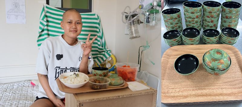 株式会社漆琳堂様よりジャパンハートアジア小児医療センターの患者給食の食器を寄付いただきました