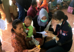 インドネシア　スラウェシ島地震支援　被災地の医療の届かないところに医療を届けます