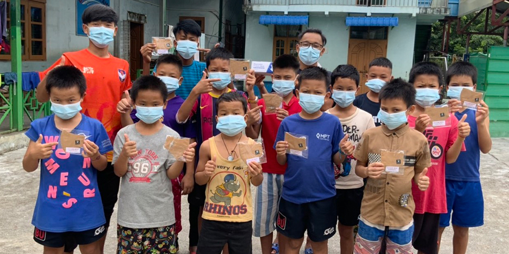 新型コロナウイルス感染症拡大を受け、第一生命ミャンマーが ヤンゴンにある養育施設Dream Trainにマスクなど寄贈