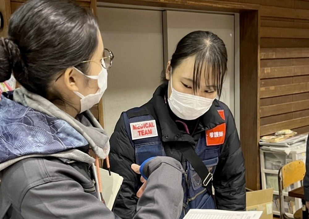 令和6年能登半島地震ジャパンハート医療チーム第二陣到着 石川県能登町の松波中学校避難所で医療支援を継続中